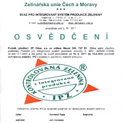 Certifikát IPZ